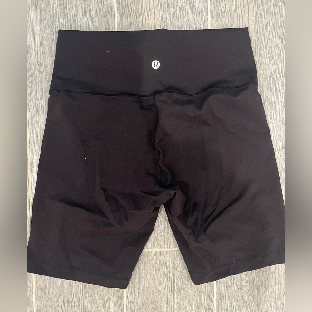 Lululemon 8” Black Biker Shorts - size 8
